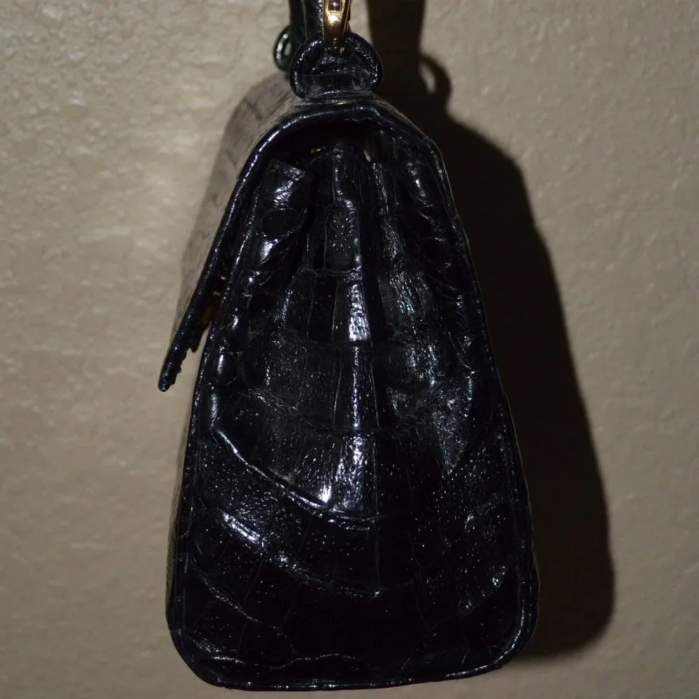 NWT $2650 Nancy Gonzalez Black Crocodile Top Handle Shoulder Handbag - Picture 5 of 11
